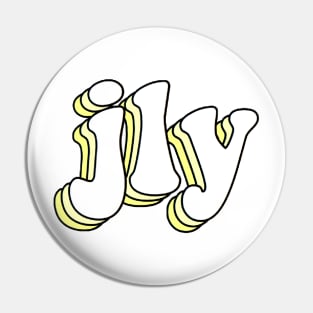 jesus loves you (yellow) Pin