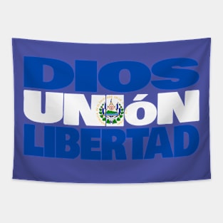 El Salvador Motto Flag Tapestry