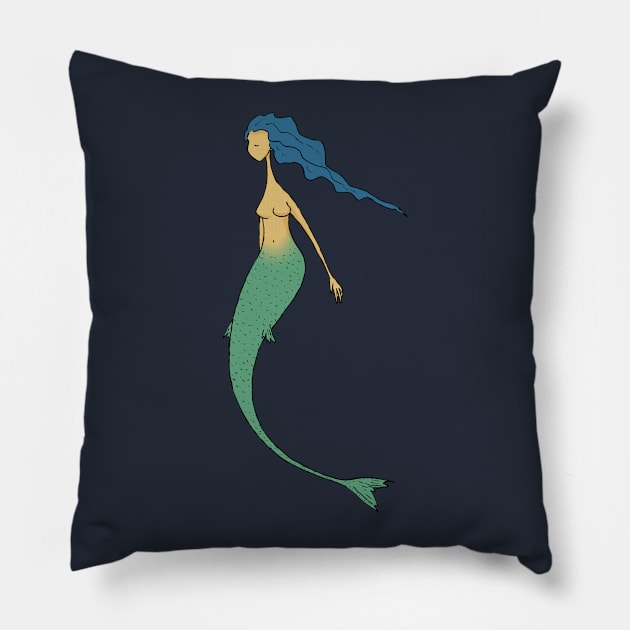 Mermaid Pillow by calavara