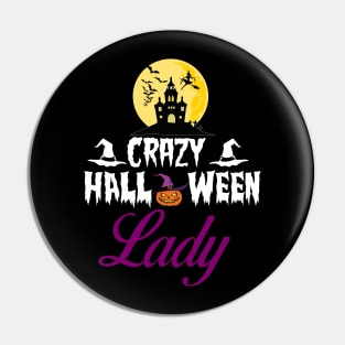 Crazy-Halloween-lady Pin