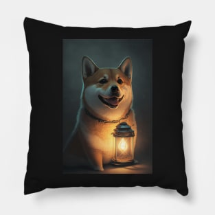 Happy Shiba Inu Dog Pillow