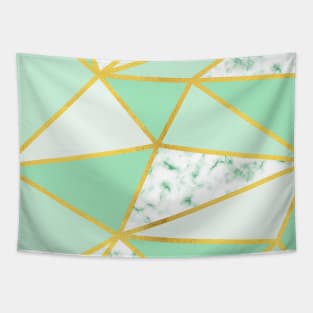 Modern Abstract Turquoise Art Tapestry