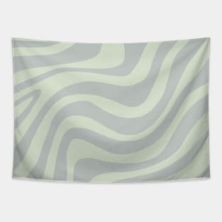 Green wavy pattern Tapestry