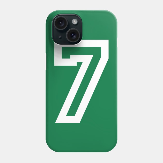 Sports Shirt #7 (white letter) Phone Case by One Stop Sports