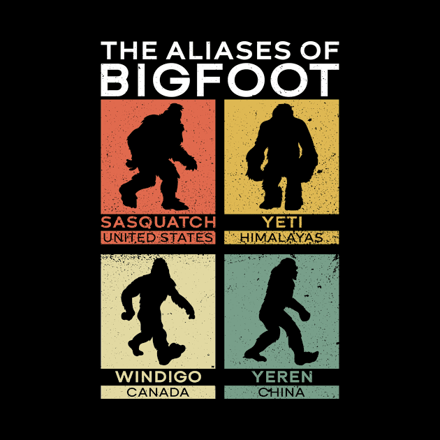 The Aliases Of Bigfoot - Bigfoot Sasquatch Yeti by Anassein.os