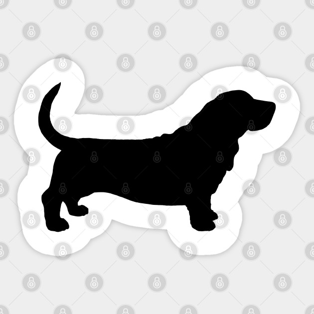 Basset Hound Silhouette S Basset Hound Sticker Teepublic