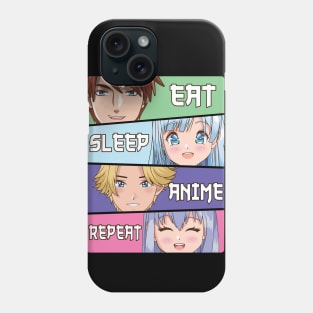 Eat Sleep Anime Repeat Phone Case