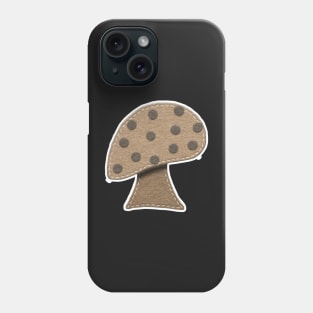 Brown Dotted Mushroom | Felt Look | Cherie's Art(c)2020 Phone Case