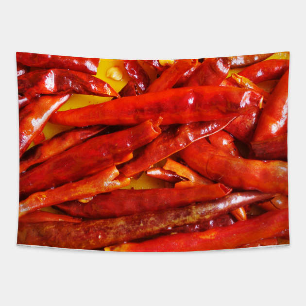 Hot Peppers Tapestry by MendelSign