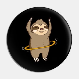 Hula Hoop Sloth Hooping Workout Fitness Fun Pin