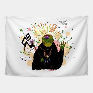 a psychic frog Tapestry