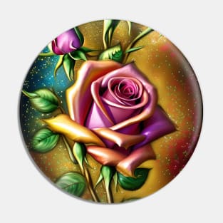 Golden Rose Pin