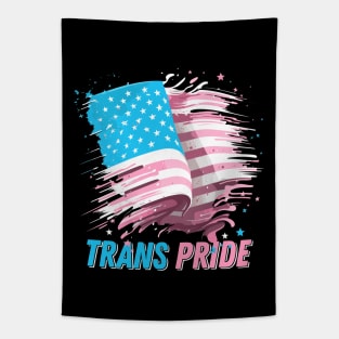 Transgender USA Vintage-Look Flag Design Tapestry