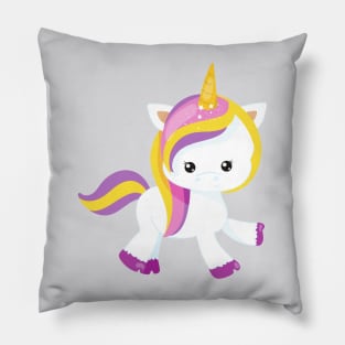 Cute Unicorn, Magic Unicorn, Kawaii Unicorn Pillow