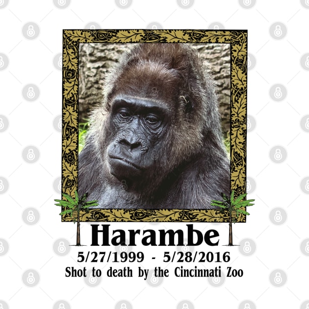 Harambe Memorial Rest In Peace You Were A Good Gorilla You Didn't Deserve That by blueversion