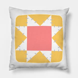 Quilt Wit — peach block Pillow