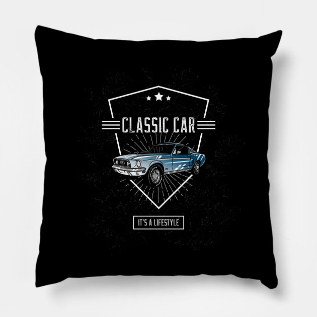 Classic Car - It's a lifestyle Pillow by CC I Design