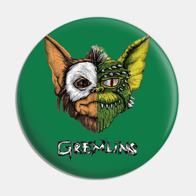 gremlins Pin by Vincent Trinidad Art