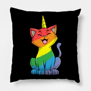 Cat as Unicorn with Color change Pillow