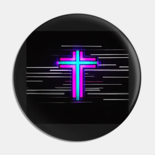 Neon cross Pin