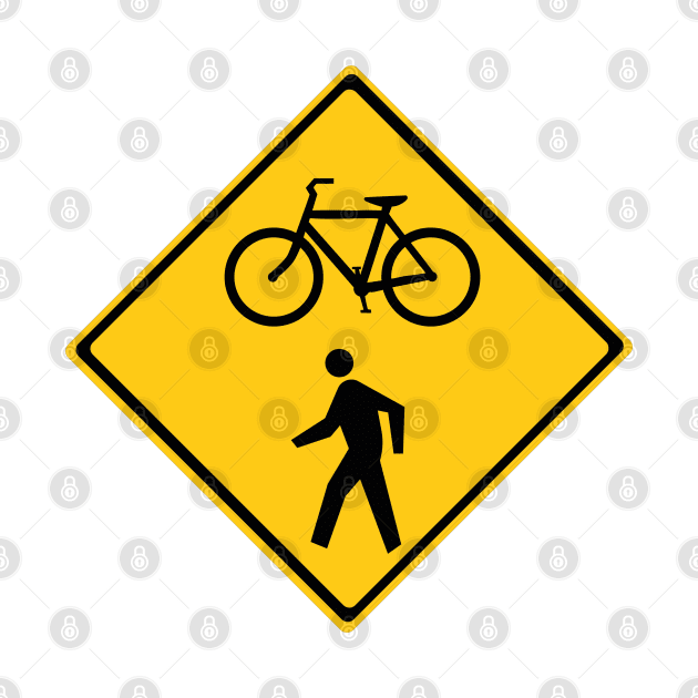 A Road Bicycle and Pedestrians Warning Sign by DiegoCarvalho