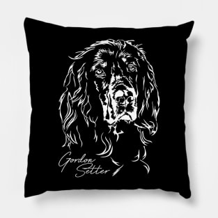 Funny Proud Gordon Setter dog portrait hunting dog breed Pillow