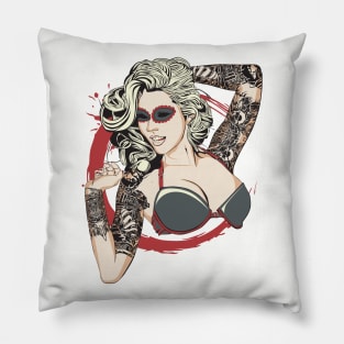 Tattooed Girl Pillow
