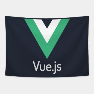 Vue JS logo vertical white Tapestry