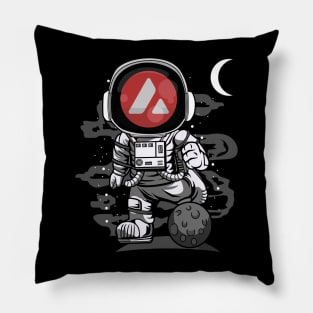 Astronaut Avalanche AVAX Coin To The Moon Crypto Token Cryptocurrency Wallet Birthday Gift For Men Women Kids Pillow