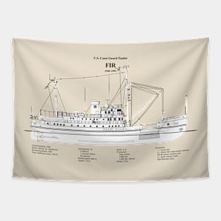 Fir wlm-212 United States Coast Guard Tender - SBDpng Tapestry