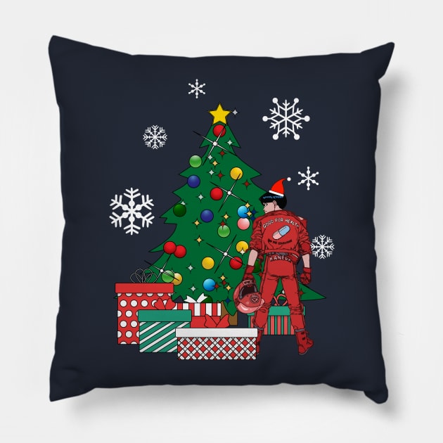 Akira Shotaro Kaneda Around The Christmas Tree Pillow by Nova5