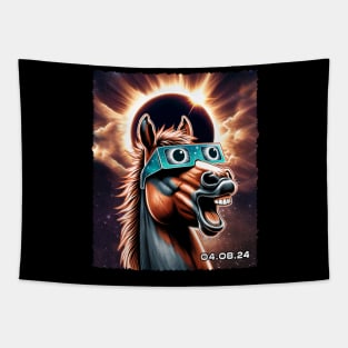 Solar Eclipse Stallion: Majestic Horse Silhouette Amid Celestial Phenomenon Tapestry