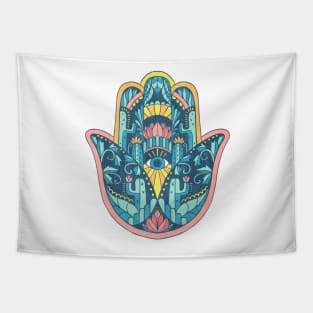 Hamsa Talisman Tapestry