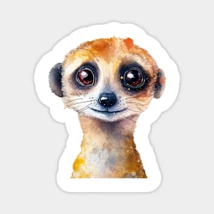 Meerkat Watercolor Magnet