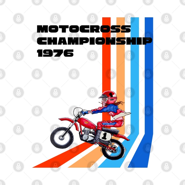 Vintage Motocross Champion by TommySniderArt