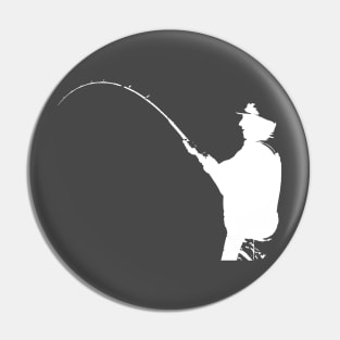 Fisherman white design Pin