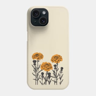 Marigold Flowers Botanical Phone Case