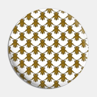 Golgen Bees Pattern Pin