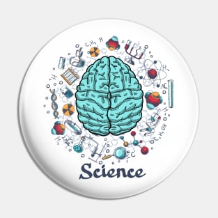 Science brain concept Pin