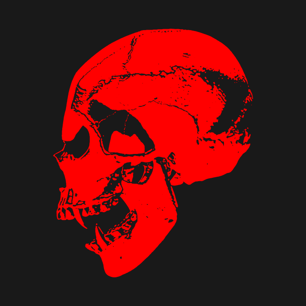 Red Vampire Skull by LordNeckbeard