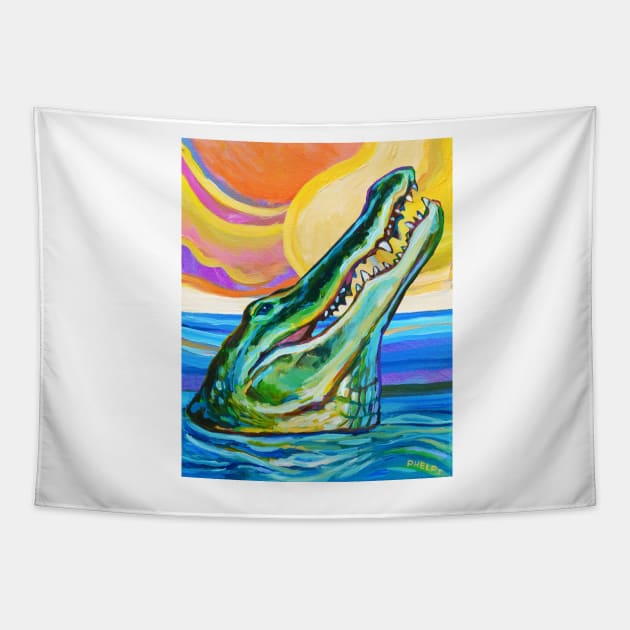 Big Ol' FLORIDA GATOR Tapestry by RobertPhelpsArt