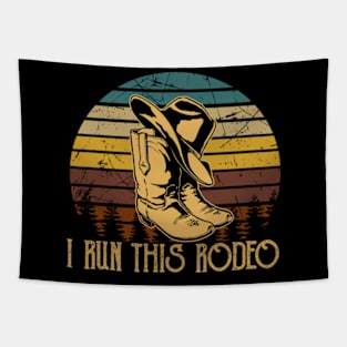 I Run This Rodeo Cowboys Hats Tapestry