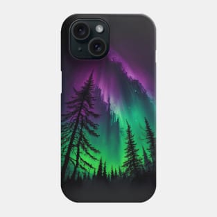 Northern Lights Aurora Borealis Green Purple Phone Case