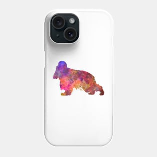 English Cocker Spaniel in watercolor Phone Case