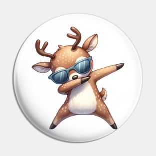 Christmas Reindeer Dabbing Dance Pin