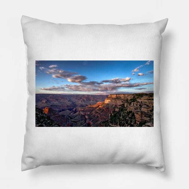 Sunset at Worship Site Pillow by jforno