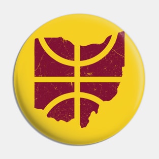 Ohio Basketball, Retro - Gold Pin