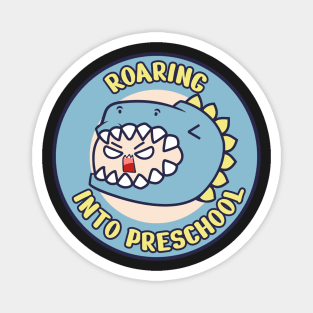 Roaring intro preschool dino costume Magnet