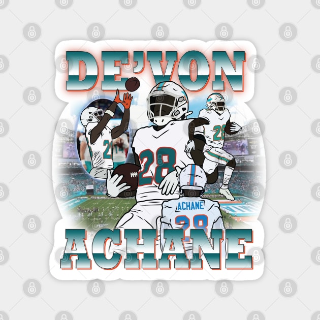 De'Von Achane Vintage Magnet by rattraptees