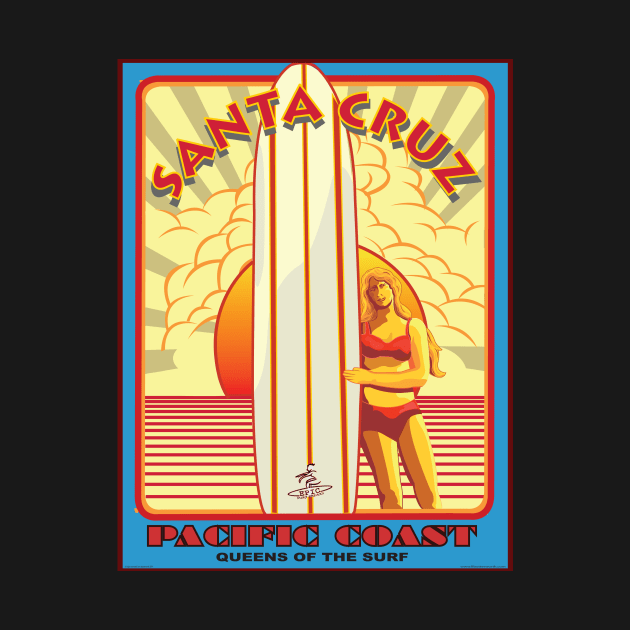 SANTA CRUZ PACIFIC COAST SURFING QUEENS OF THE SURF by Larry Butterworth